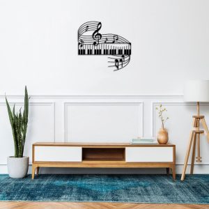 DINOZOZO Music Notes Piano Wall Art Music Room Recording Studio Business Custom Metal Signs