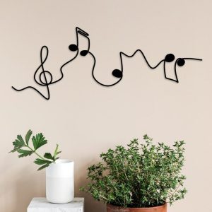 DINOZOZO Music Notes Treble Clef Line Art Minimalism Music Room Recording Studio Business Custom Metal Signs2