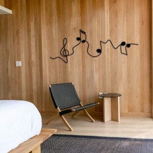 DINOZOZO Music Notes Treble Clef Line Art Minimalism Music Room Recording Studio Business Custom Metal Signs3