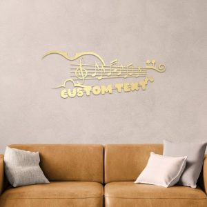 DINOZOZO Music Notes Violin Teacher Name Sign Music Room Recording Studio Business Custom Metal Signs4