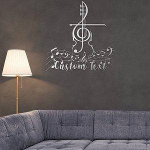 DINOZOZO Music Notes and Violin Music Room Recording Studio Business Custom Metal Signs6