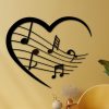 DINOZOZO Music Sheet Art Heart Shape Music Room Recording Studio Business Custom Metal Signs