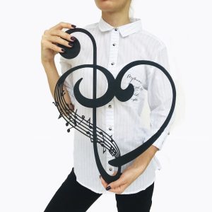 DINOZOZO Musical Note Heart Treble Clef Music Lover Music Room Recording Studio Business Custom Metal Signs2