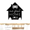 DINOZOZO Our First Home Valentines Day Engagement Wedding Anniversary Gift Custom Metal Signs