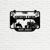 DINOZOZO Outdoor Welcome Farmhouse Cow Chicken Tractor Custom Metal Signs Gift for Farmer 2