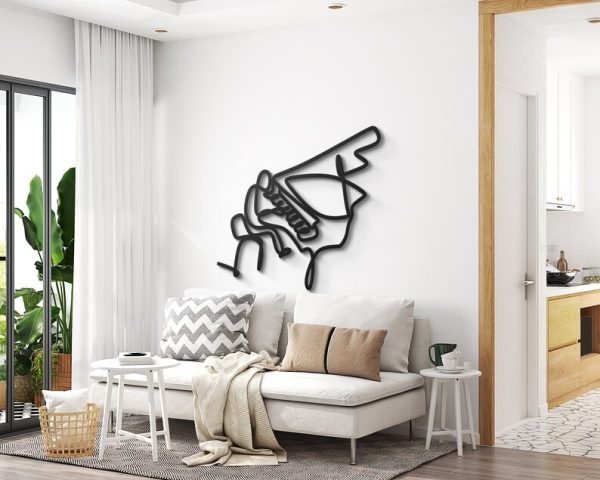 DINOZOZO Pianist Metal Line Wall Art Piano Teacher Music Room Recording Studio Business Custom Metal Signs