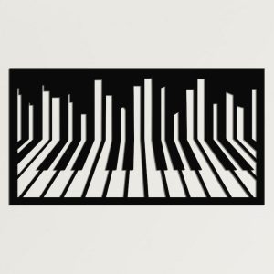 DINOZOZO Piano Keyboard Unique Wall Art Music Room Recording Studio Business Custom Metal Signs