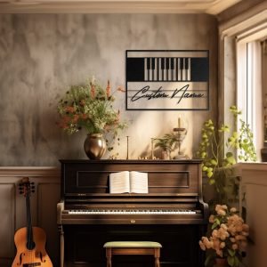 DINOZOZO Piano Keys Pianist Studio Piano Business Custom Metal Signs 3