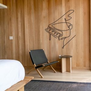 DINOZOZO Piano Metal Line Wall Art Pianist Music Room Recording Studio Business Custom Metal Signs