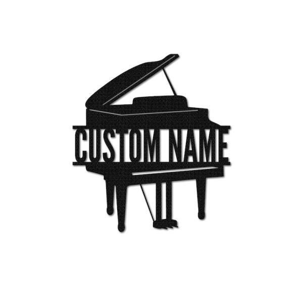 DINOZOZO Piano Monogram Pianist Piano Class Business Custom Metal Signs