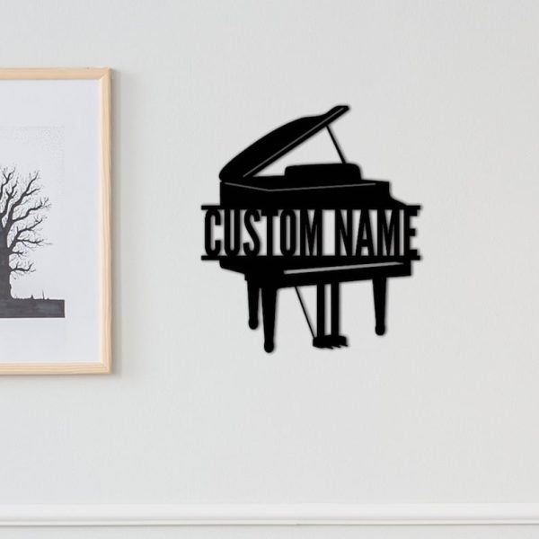 DINOZOZO Piano Monogram Pianist Piano Class Business Custom Metal Signs