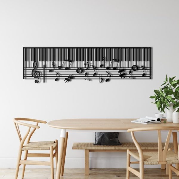 DINOZOZO Piano and Music Notes Music Room Recording Studio Business Custom Metal Signs