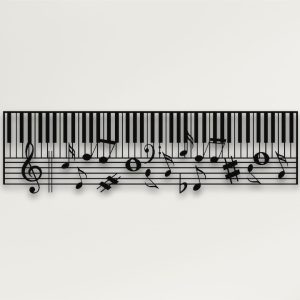 DINOZOZO Piano and Music Notes Pianist Music Room Recording Studio Business Custom Metal Signs