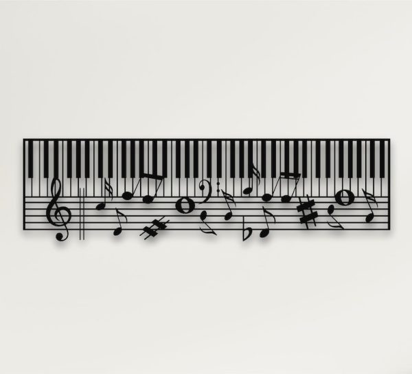 DINOZOZO Piano and Music Notes Pianist Music Room Recording Studio Business Custom Metal Signs