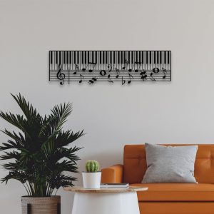 DINOZOZO Piano and Music Notes Pianist Music Room Recording Studio Business Custom Metal Signs