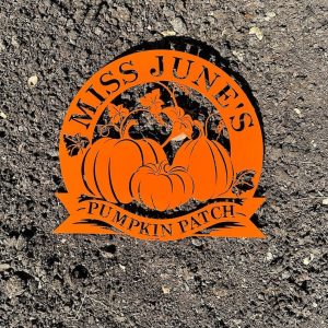 DINOZOZO Pumpkin Patch Fall Garden Custom Metal Signs Gift for Farmer