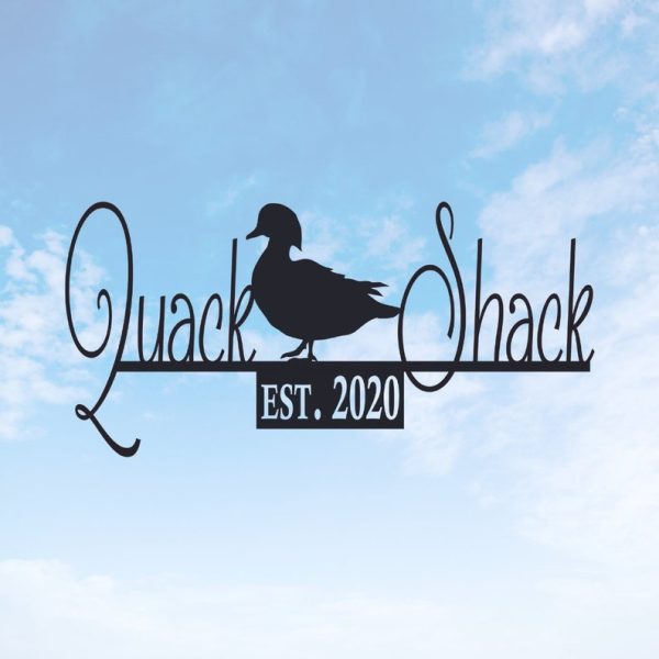 DINOZOZO Quack Shack Farm Sign Duck House Barn Custom Metal Signs Gift for Farmer