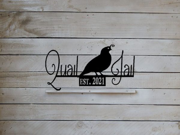DINOZOZO Quail Jail Farm Quail House Farmhouse Barn Custom Metal Signs Gift for Farmer