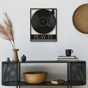 DINOZOZO Record Player Play It Music Room Recording Studio Business Custom Metal Signs