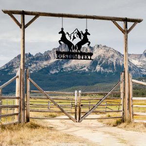 DINOZOZO Roaring Horse Mountain Horse Ranch Farm Welcome Farm Animals Custom Metal Signs Gift for Farmer
