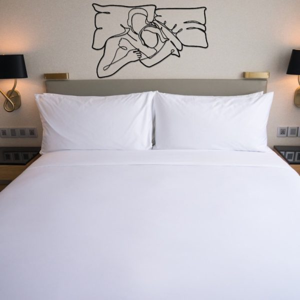 DINOZOZO Romantic Lying Couple Sensual Abstract Wall Sculpture Bedroom Decor Valentine’s Day Gift Custom Metal Signs