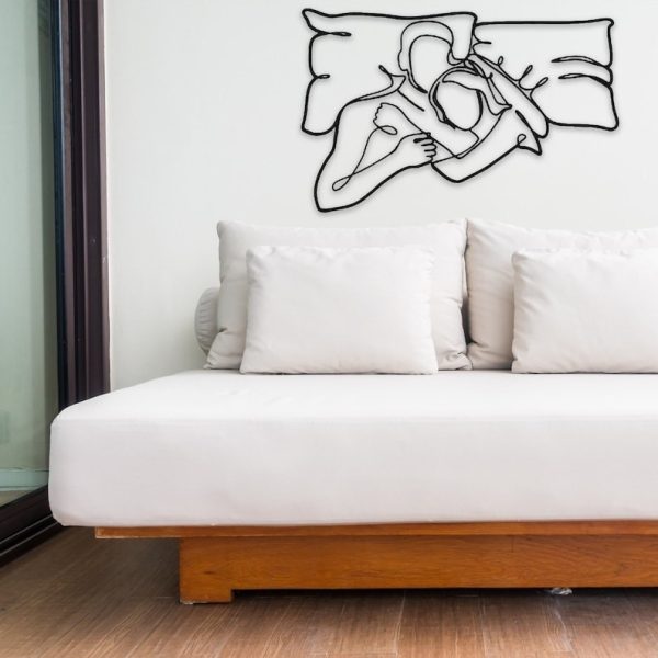 DINOZOZO Romantic Lying Couple Sensual Abstract Wall Sculpture Bedroom Decor Valentine’s Day Gift Custom Metal Signs