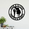 DINOZOZO Romantic Western Couple Cowboy and Cowgirl Valentines Day Engagement Wedding Anniversary Gift Custom Metal Signs2