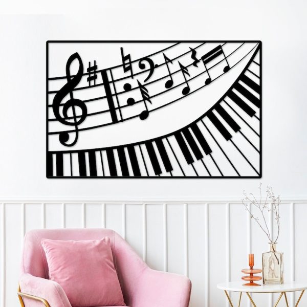 DINOZOZO Sheet Music Art Piano Keyboard Music Room Recording Studio Business Custom Metal Signs