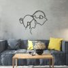 DINOZOZO Single Line Art Minimalism Couple Anniversary Valentines Day Gift for Her Him Custom Metal Signs 3