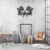 DINOZOZO Start Finish Racing Flag Race Checkered Flag Custom Metal Signs