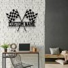 DINOZOZO Start Finish Racing Flag Race Checkered Flag Custom Metal Signs2