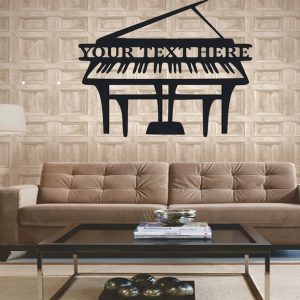 DINOZOZO Stunning Piano Monogram Music Room Recording Studio Business Custom Metal Signs