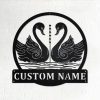 DINOZOZO Swan Couple Heart Valentines Day Engagement Wedding Anniversary Gift Custom Metal Signs