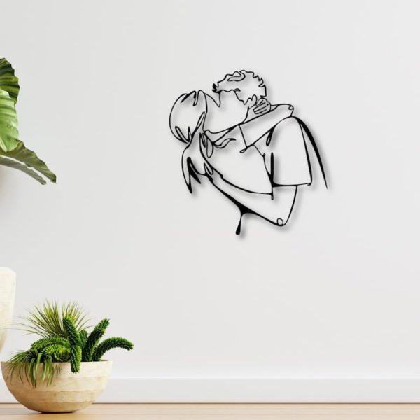 DINOZOZO Teenager Couple Kissing Anniversary Valentine’s Day Gift for Her Him Custom Metal Signs