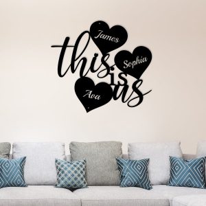 DINOZOZO This is Us Couple Valentine’s Day Engagement Wedding Anniversary Gift Custom Metal Signs