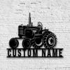 DINOZOZO Tractor Driver Farm Tractor Custom Metal Signs Gift for Farmer