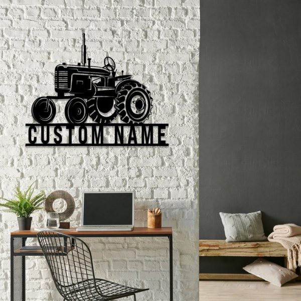 DINOZOZO Tractor Driver Farm Tractor Custom Metal Signs Gift for Farmer