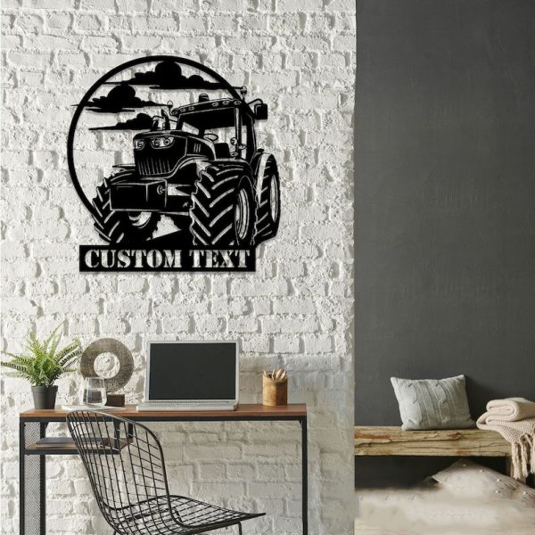 DINOZOZO Tractor Driver Farm Tractor Name Custom Metal Signs