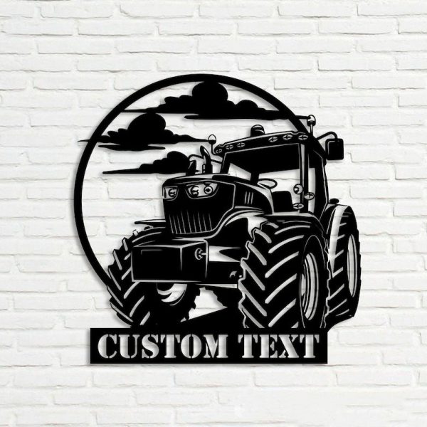 DINOZOZO Tractor Driver Farm Tractor Name Custom Metal Signs