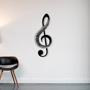 DINOZOZO Treble Clef Piano Music Room Recording Studio Business Custom Metal Signs