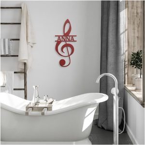 DINOZOZO Treble Cleft Custom Name Music Room Recording Studio Business Custom Metal Signs3