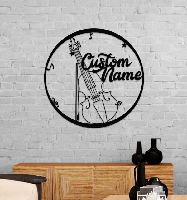 DINOZOZO Vİolin Teacher Name Sign Music Room Recording Studio Business Custom Metal Signs