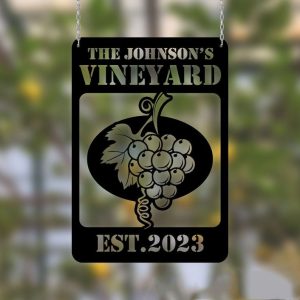 DINOZOZO Vineyard and Winery Grape Farm Grape Garden V3 Custom Metal Signs Gift for Farmer2