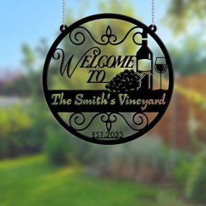DINOZOZO Vineyard and Winery Grape Farm Grape Garden V4 Custom Metal Signs Gift for Farmer3