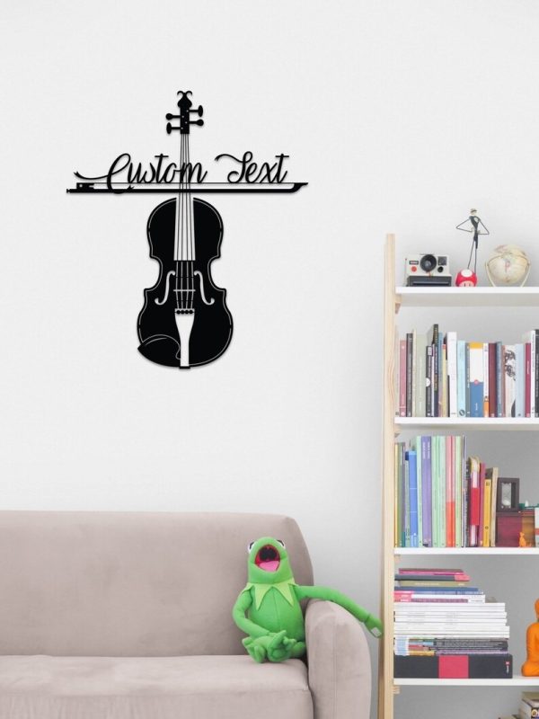 DINOZOZO Violin Teacher Name Sign Music Room Recording Studio Business Custom Metal Signs