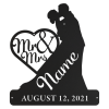DINOZOZO Wedding Couple Kissing Valentines Day Engagement Wedding Anniversary Gift Custom Metal Signs