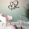DINOZOZO Wedding Gift for Couple Heart Sign with Names and Date Anniversary Valentines Day Gift for Her Him Custom Metal Signs 2