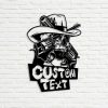 DINOZOZO Western Cowboy Skull Hold Gun Custom Metal Signs Gift for Farmer