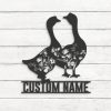 DINOZOZO Wild Flower Couple Goose Farmhouse Wedding Valentines Day Anniversary Gift Custom Metal Signs4