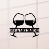 DINOZOZO Wine Glasses Mr and Mrs Wedding Valentines Day Anniversary Gift Custom Metal Signs3